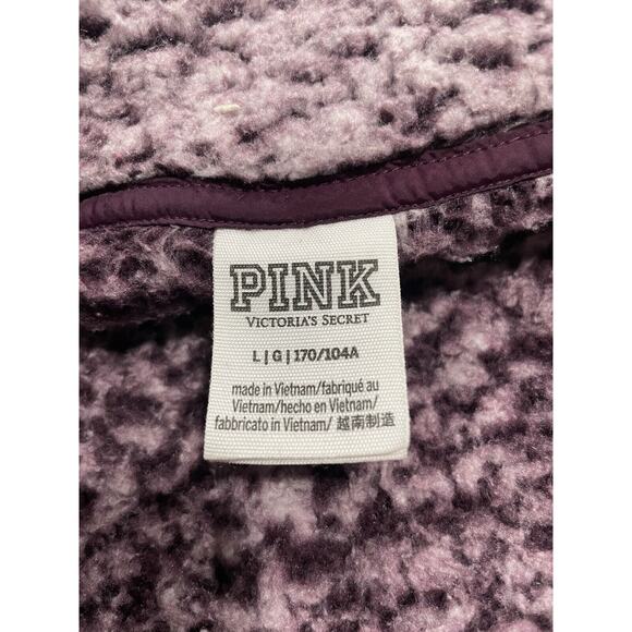 Victoria Secret PINK Sherpa Jacket Purple Small full zip 400846-2SQ ID36007333 - Picture 5 of 11